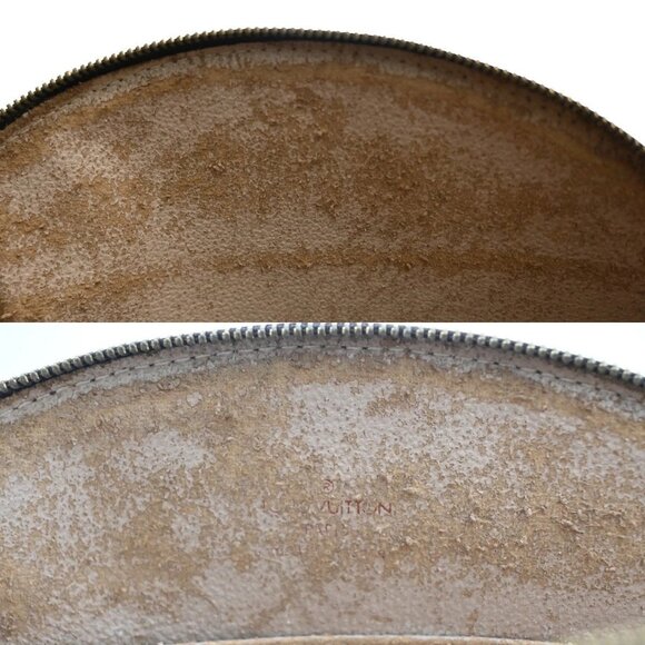 LOUIS VUITTON Trousse Demi Ronde Pouch Monogram Leather Brown - Picture 11 of 14